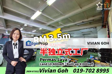 Permas Jaya - Semi-D Factory For Sale, Johor, Masai