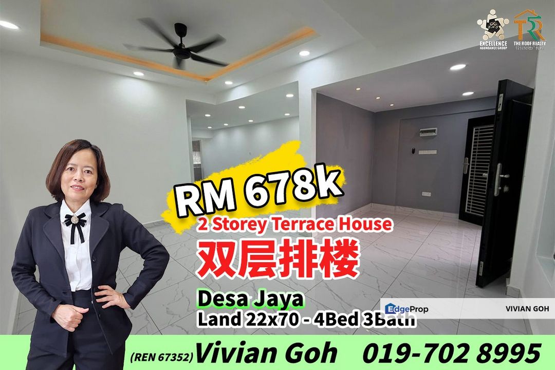 Desa Jaya - 2 Storey Terrace House For Sale, Johor, Johor Bahru