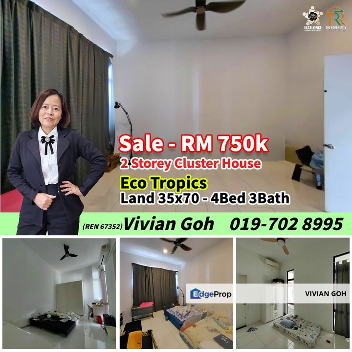Eco Tropics - 2 Storey Cluster House For Sale, Johor, Pasir Gudang