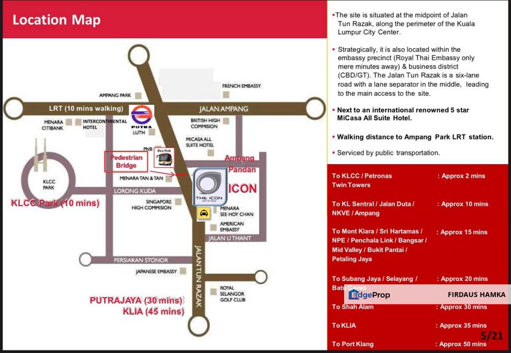 FOR SALE EAST WING, THE ICON TOWER, JALAN TUN RAZAK, Kuala Lumpur, KL City