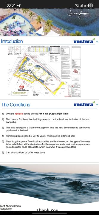 VESTERA'S ASSET BUILDING/PERDANA QUAY ECO MARINE FOR SALE OR JOINT VENTURE (BUSINESS OPPORTUNITIES), Kedah, Langkawi