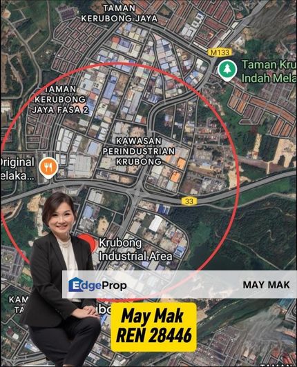 Industrial Land Freehold Krubong Industrial Park Melaka Tengah Good Location for Sale , Melaka, Melaka Tengah