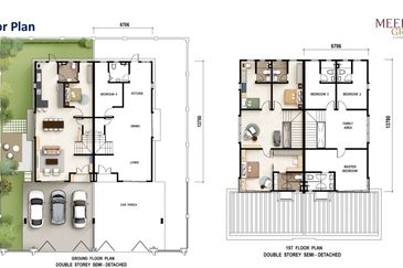 Meera Grand Bukit Banyan Double Storey Semi Detached House For Sale