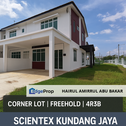 DOUBLE STOREY CORNER LOT SCIENTEX KUNDANG JAYA RAWANG 4R3B, 2573SQFT LAND, FREEHOLD, Selangor, Rawang