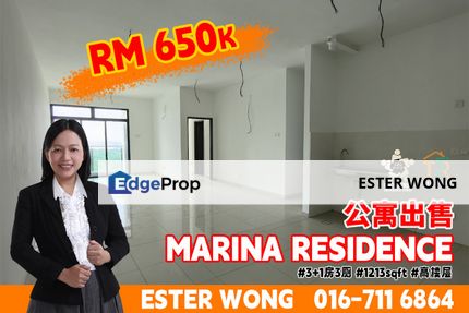 Marina Residence 3+1 Bedroom Unit For Sale, Johor, Johor Bahru