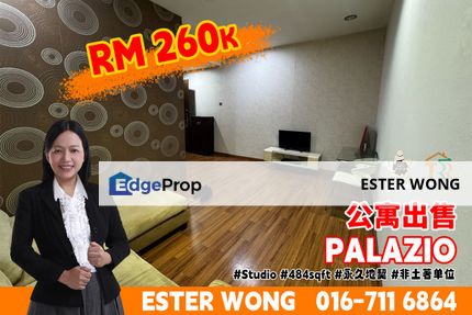 Palazio Studio Unit For Sale, Johor, Johor Bahru