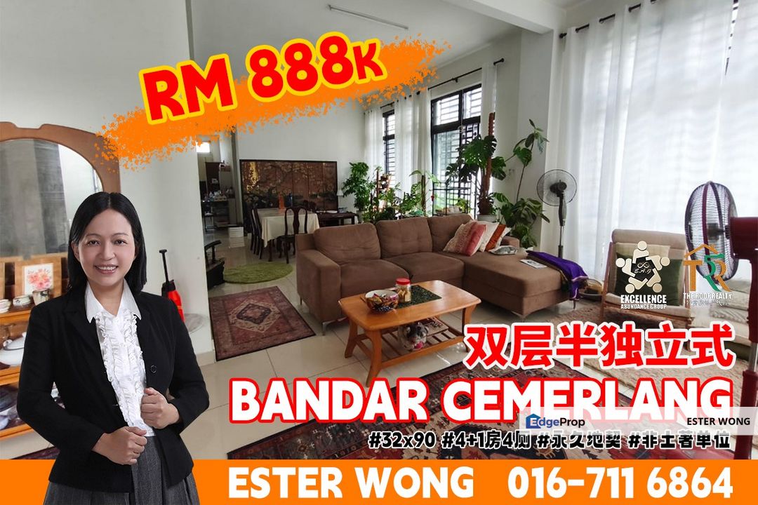 Bandar Cemerlang Double Storey Semi-D House For Sale, Johor, Ulu Tiram