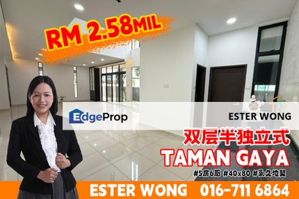 Taman Gaya - 2 Storey Semi-D House For Sale, Johor, Ulu Tiram
