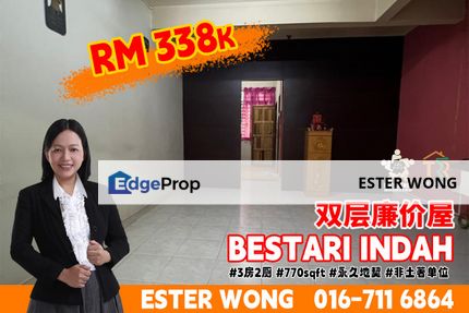Bestari Indah - 2 Storey Low-Cost House For Sale, Johor, Ulu Tiram