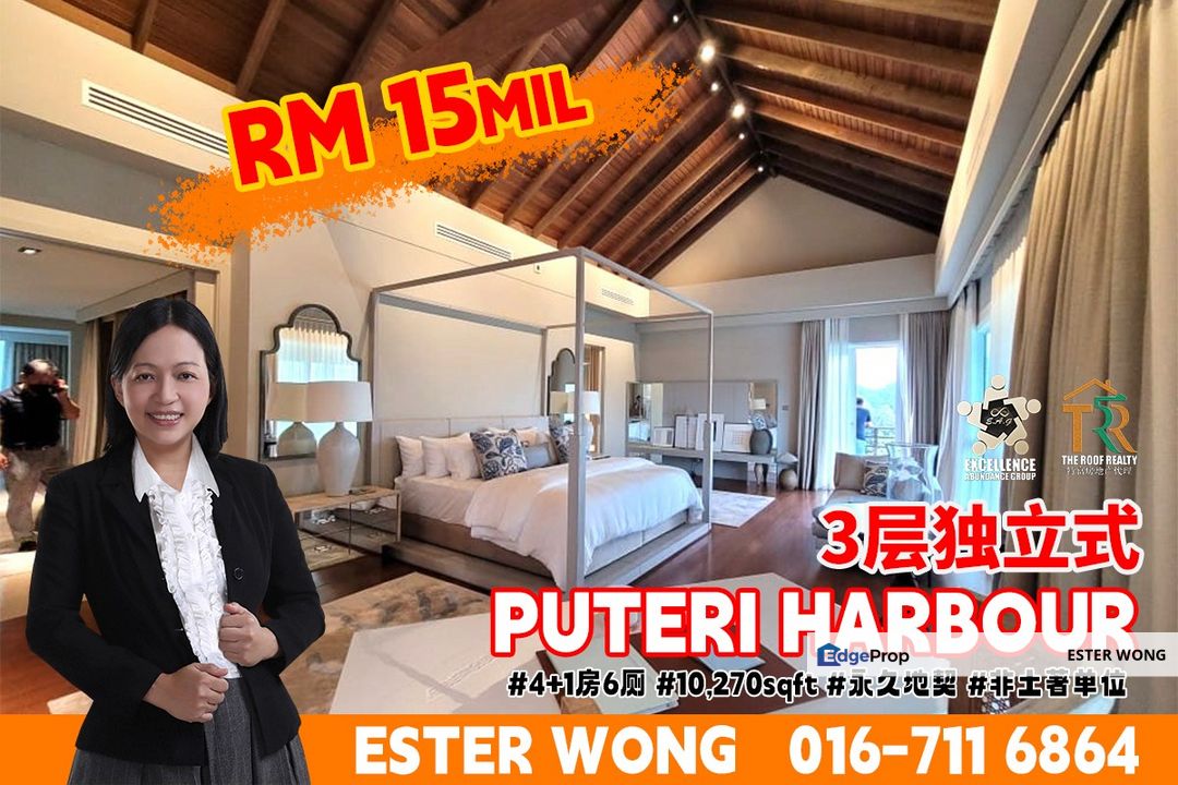 Puteri Harbour - 3 Storey Detached House For Sale, Johor, 