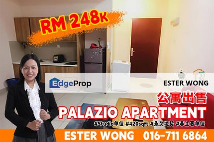 Palazio Apartment Studio Unit For Sale, Johor, Johor Bahru