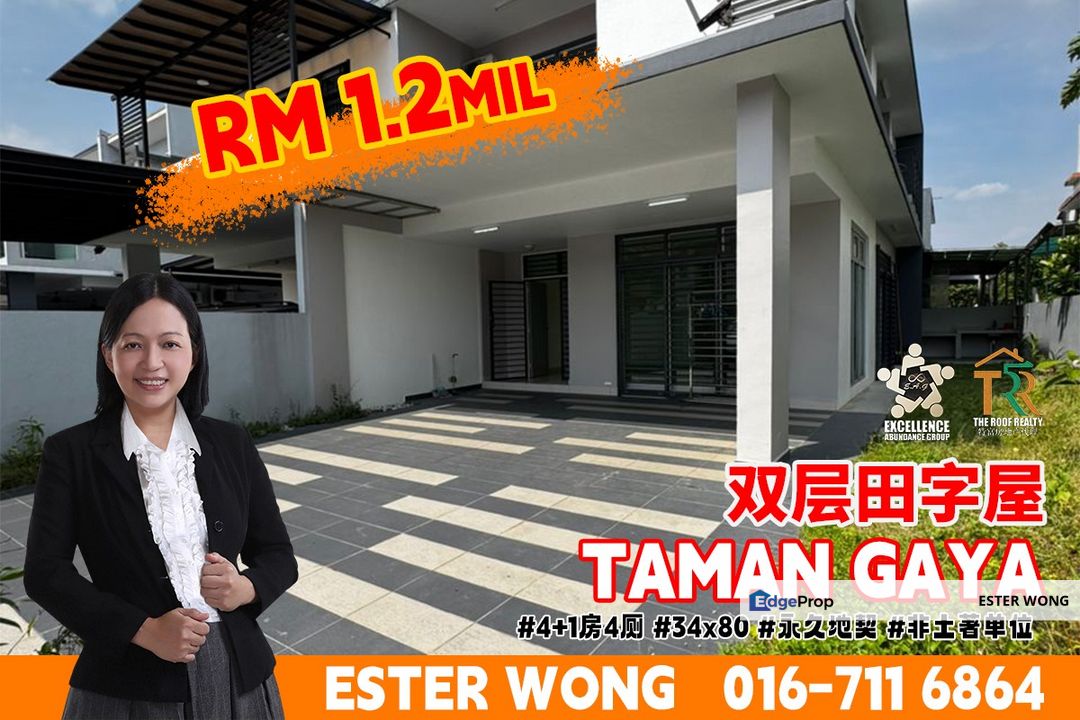 Taman Gaya - 2 Storey Cluster House For Sale, Johor, Ulu Tiram