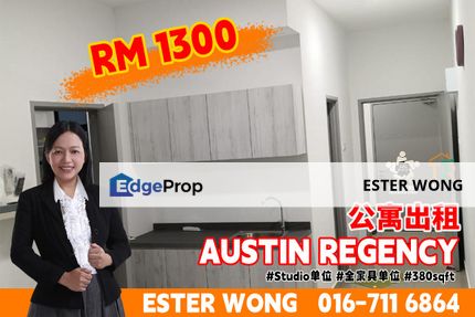 Austin Regency Studio Unit For Rent, Johor, Johor Bahru