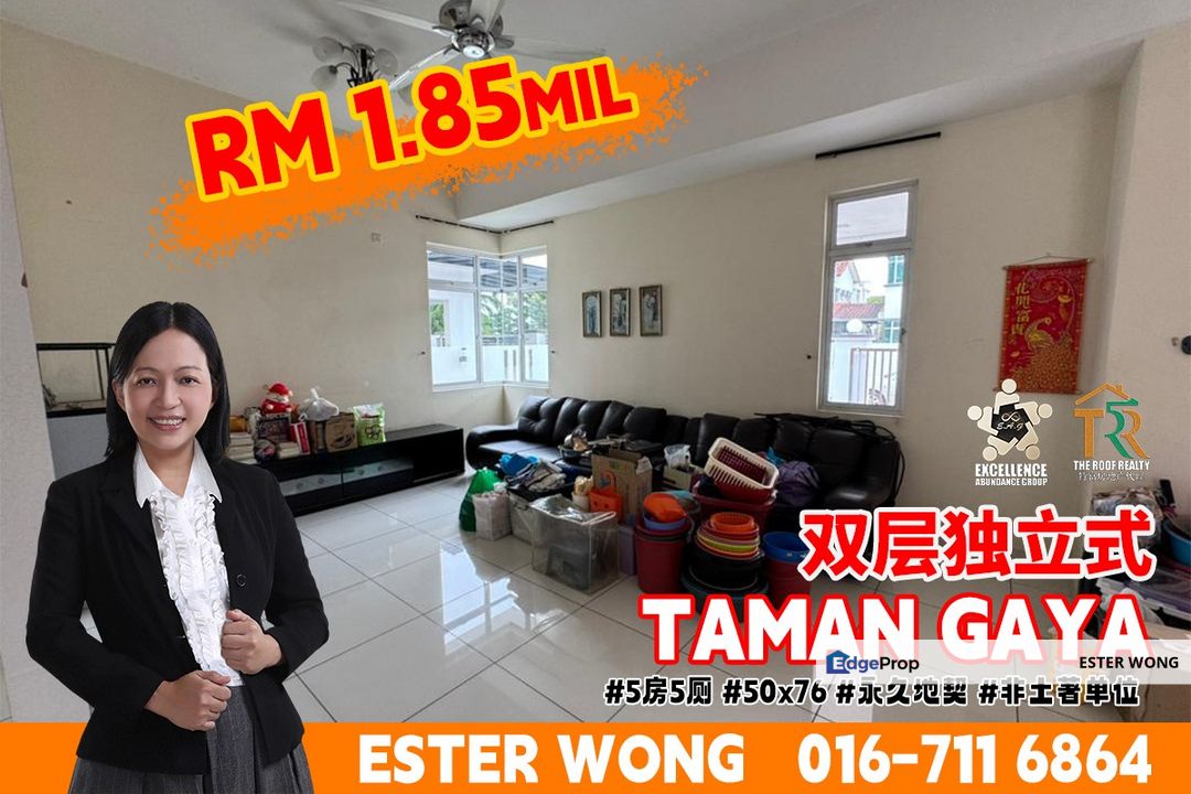 Taman Gaya - 2 Storey Detached House For Sale, Johor, Ulu Tiram