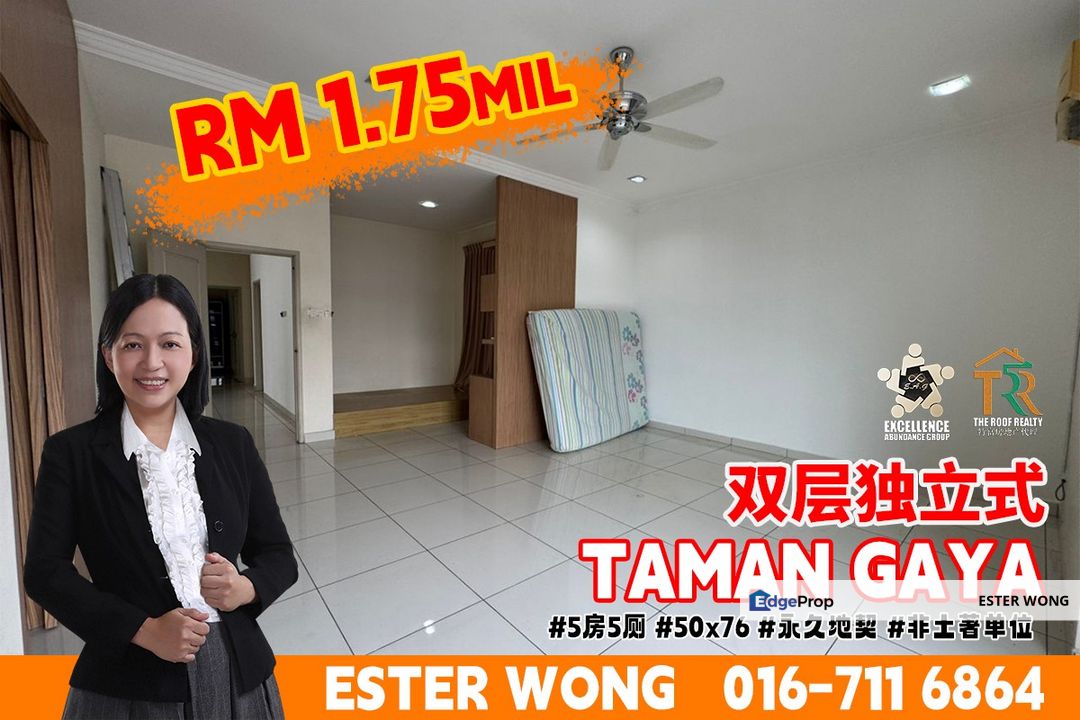 Taman Gaya - 2 Storey Detached House For Sale, Johor, Ulu Tiram