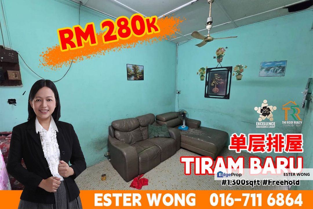 Tiram Baru - 1 Storey Terrace House For Sale, Johor, Ulu Tiram