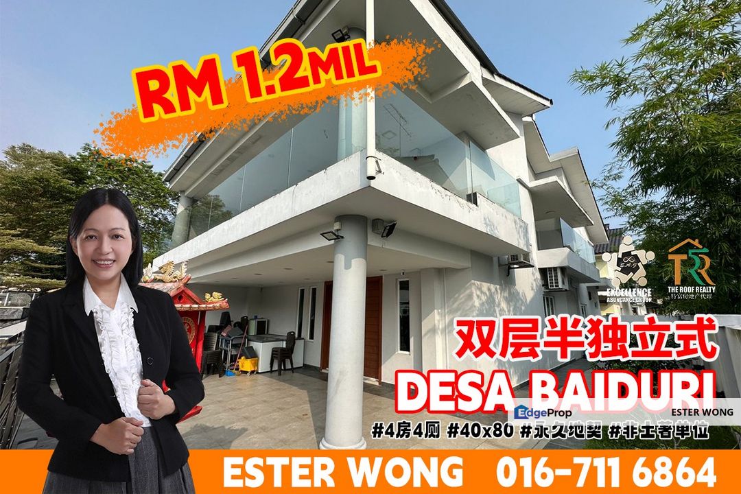 Desa Baiduri - 2 Storey Semi-D House For Sale, Johor, Kulai