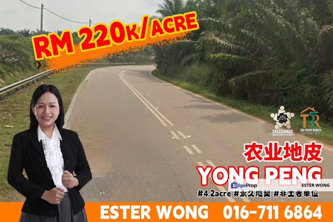 Yong Peng Agricultural Land For Sale, Johor, Yong Peng
