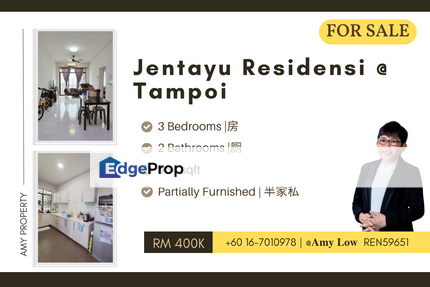 Jentayu Residensi Tampoi Johor Apartment For Sale, Johor, Tampoi
