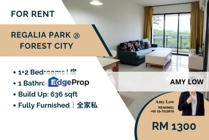 Regalia Park Forest City Iskandar Puteri For Rent, Johor, 
