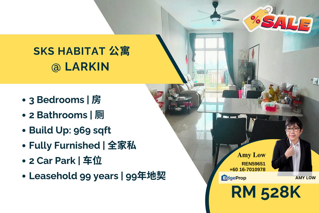 SKS Habitat Larkin Johor Bahru Apartment For Sale, Johor, Johor Bahru