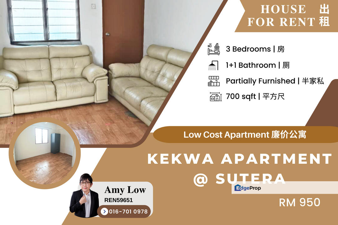 Kekwa Apartment Taman Sutera Utama Skudai Johor For Rent, Johor, Skudai