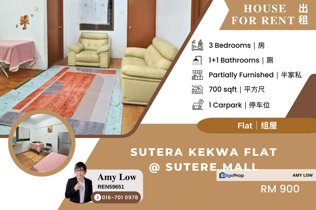 Kekwa Apartment Taman Sutera Utama Skudai Johor For Rent, Johor, Skudai