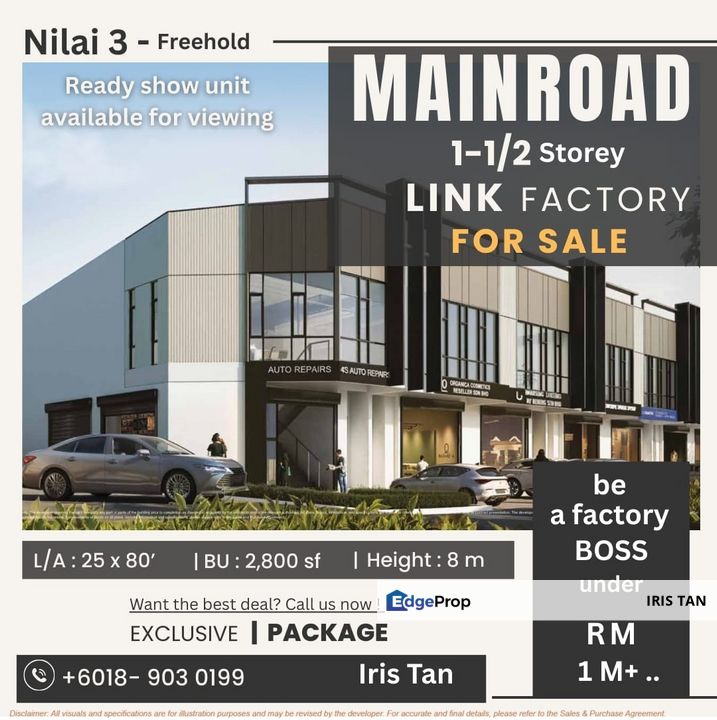 Kawasan Perindustrian Nilai 3, Industrial Park Nilai Factory Warehouse for Sale, Negeri Sembilan, Nilai
