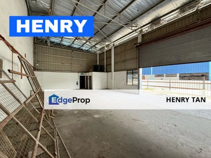 Semi-Detached Warehouse Factory For Rent Light Industry Juru near Bukit Minyak, Penang, Simpang Ampat