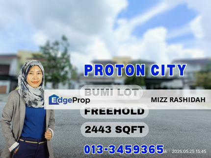 Proton City Tanjung Malim Double Storey Semi Detached House Partially Furnished, Perak, Batang Padang
