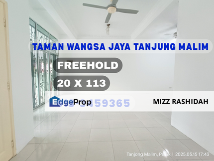 Tanjung Malim Taman Wangsa Jaya Double Storey Terrace House EXTRA LAND 39FT, Perak, Batang Padang