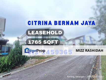 Citrina Bernam Jaya sebelah Tol Tanjung Malim Double Storey Semi Detached Cluster House Extended, Selangor, Kerling