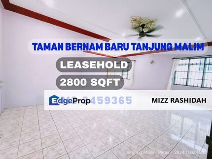 Tanjung Malim Taman Bernam Baru Semi Detached House Renovated with free aircond, Perak, Batang Padang