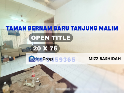 Tanjung Malim Taman Bernam Baru Single Storey Terrace EXTRA LAND 10FT, Perak, Batang Padang