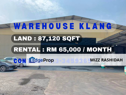 Rantau Panjang Klang Selangor Warehouse for rent , Selangor, Klang