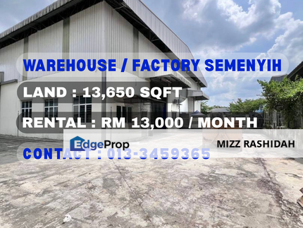 Semenyih Factory Warehouse for rent , Selangor, Semenyih