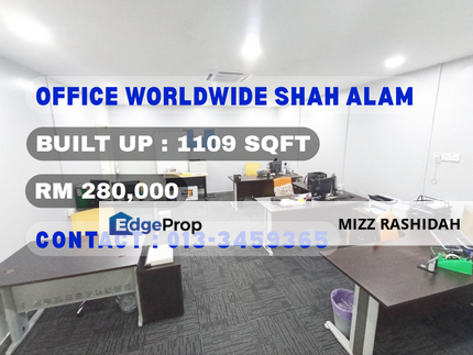 Worldwide Shah Alam Office for sale, Selangor, Shah Alam