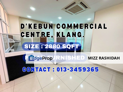 D’kebun Commercial Centre Jalan Kebun, Klang Selangor | Commercial Office FULLY FURNISHED for sale. , Selangor, Shah Alam