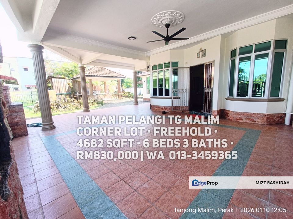 Tanjung Malim Perak • Double Storey CORNER LOT FREEHOLD Fully Furnished, Perak, Tanjung Malim