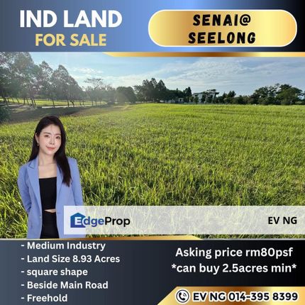 Industrial land Seelong for sale, Johor, Senai