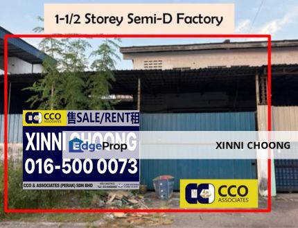 Kawasan Perindustrian Pengkalan 1.5 semi-D factory for sale, Perak, Ipoh