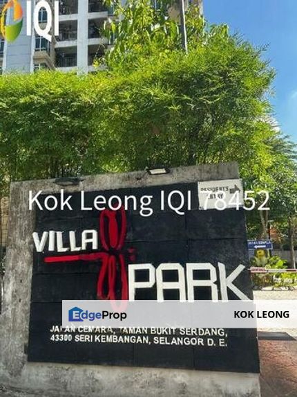  Villa Park Condominium, Seri Kembangan Service Apartment For Sale, 3+1R,2B Partial Furnished, Unique Island Corner Lot Top Floor, Selangor, Seri Kembangan