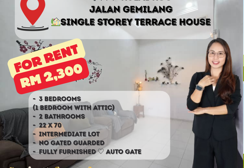 Kulai KCC Single Storey for rent