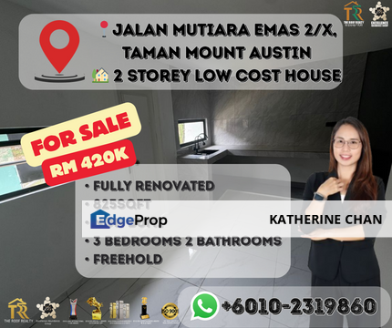 Mount Austin 双层廉价屋 全装修, Johor, Johor Bahru