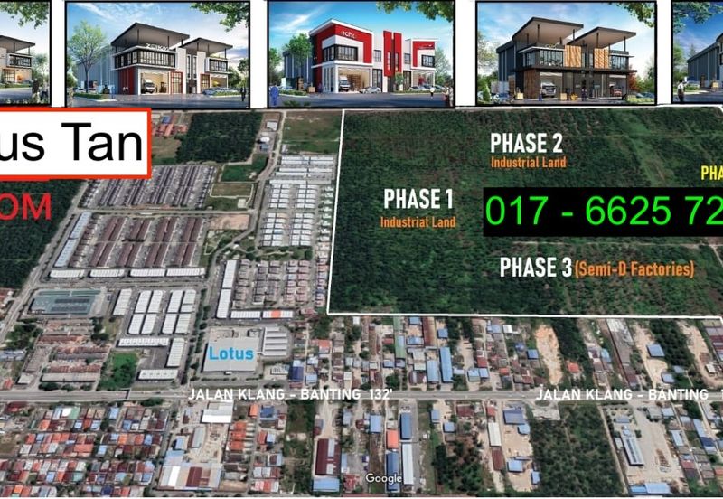 Jenjarom Semi D Factory For Sale, Medium Industry - 63 x 155 with extra 7,3XXsf land, Teluk Panglima Garang