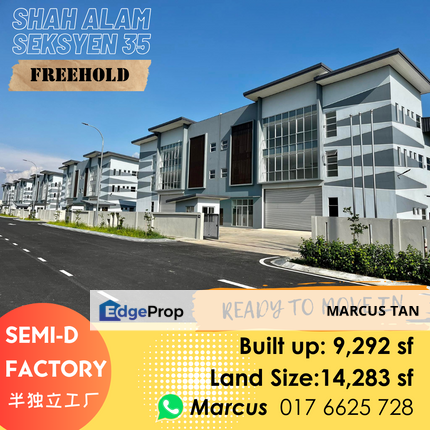Alam Impian, Shah Alam Semi D Factory For Rent 9,292sf, Kampung Jawa, Selangor, Shah Alam