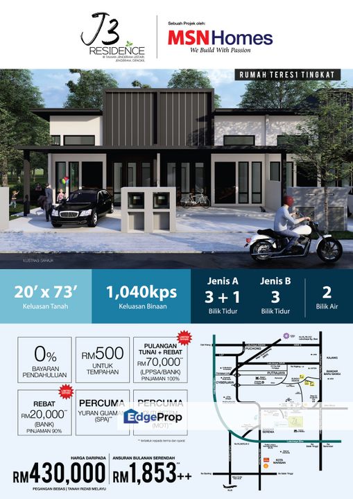Rumah Baru Teres 1 Tingkat Jenderam, Selangor, Sepang