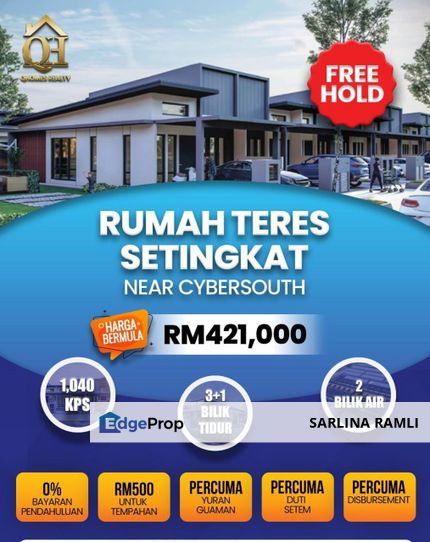 Jenderam Hilir Teres Setingkat Freehold Rezab Melayu, Selangor, Sepang