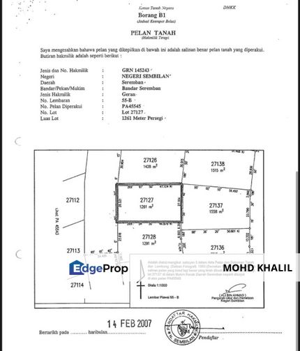 Seremban 2 | Freehold Non-Bumi Commercial Land | PRIME LOCATION 🚀 In Front of AEON 🛒, Negeri Sembilan, Seremban