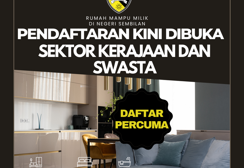 PENDAFTARAN RUMAH MAMPU MILIK NEGERI SEMBILAN KINI DIBUKA 2025/2026